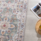 Washable Runner - Domingo Mandala Olive Green