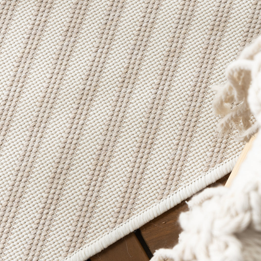 Outdoor Rug Capri Lines Beige Cream