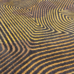 Round modern floor rug - Meditation Coral 9227 Brown