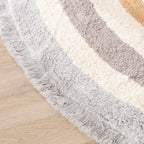 Round washable kids rug - Milo Grey