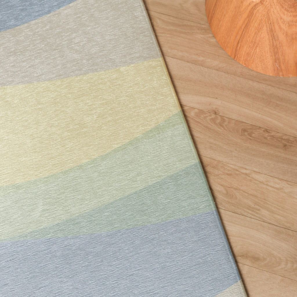 Geometric Rug – Swing Waves Blue/Green