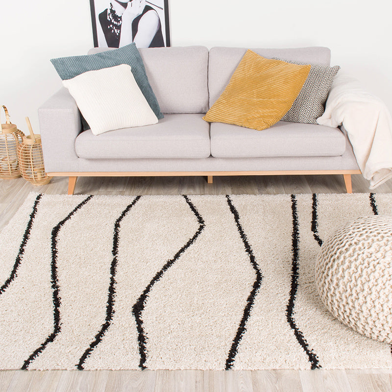 High Pile Rug - Grand Wire Cream/Black