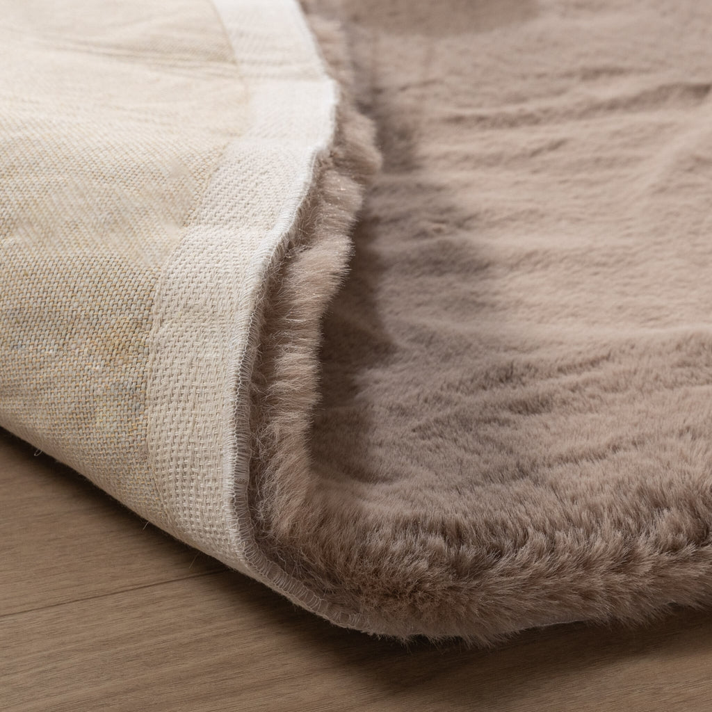 Oval High Pile Rug - Comfy Supreme Taupe