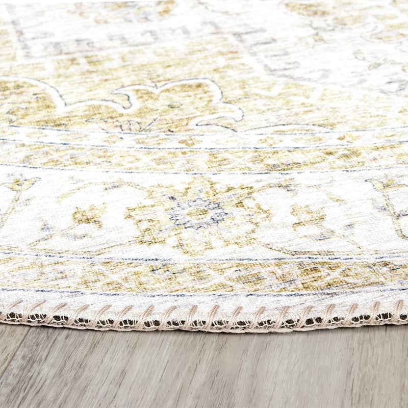 Round Vintage Rug - Lago Green