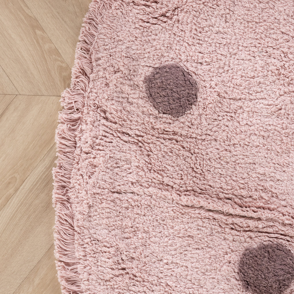 Round Kids Room Rug – Lou Dots Purple
