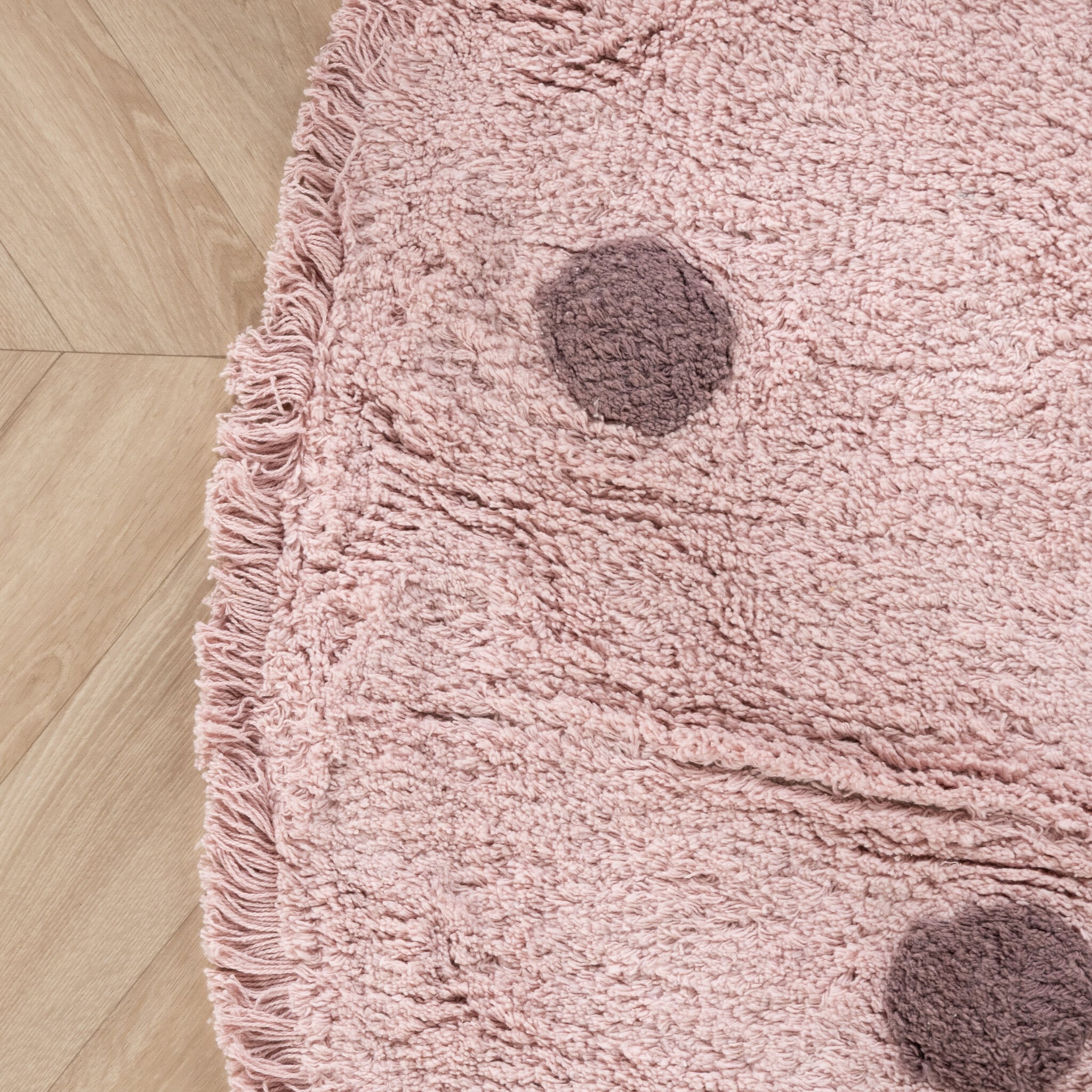 Round Kids Room Rug – Lou Dots Purple