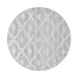 Round Scandinavian Rug - Pitea Ethno Cream/Grey