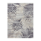 Soft floor rug - Oceane Leaves Grey
