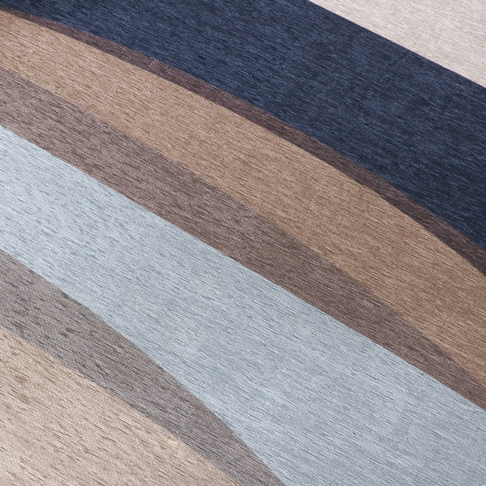 Geometric Rug – Swing Waves Blue/Brown