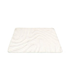 Bathroom Rug - Cassie Shapes White