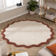 Round Washable Rug – Hazy Brown/Cream