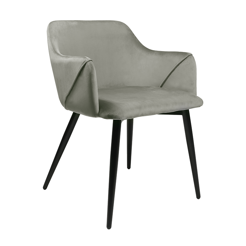 Velvet dining chair - Matz Gray
