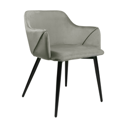 Velvet dining chair - Matz Gray