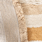 Round washable kids rug - Milo Beige