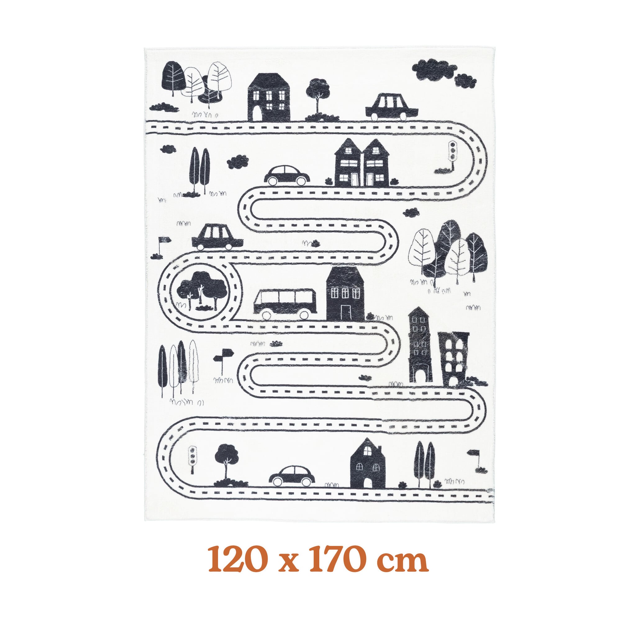 Kids Car Rug - Dex Lane Black