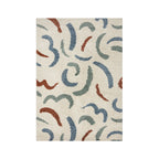 High-pile floor rug - Alano Squiggle Multicolor