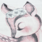 Round children's floor rug - Bambi Deer Pink