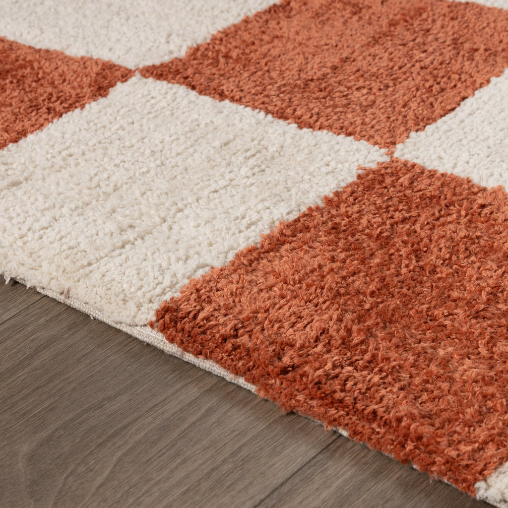 Checkerboard Rug - Blox Terracotta