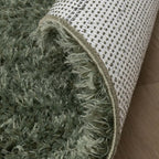 Round Shaggy Rug - Blaze Green
