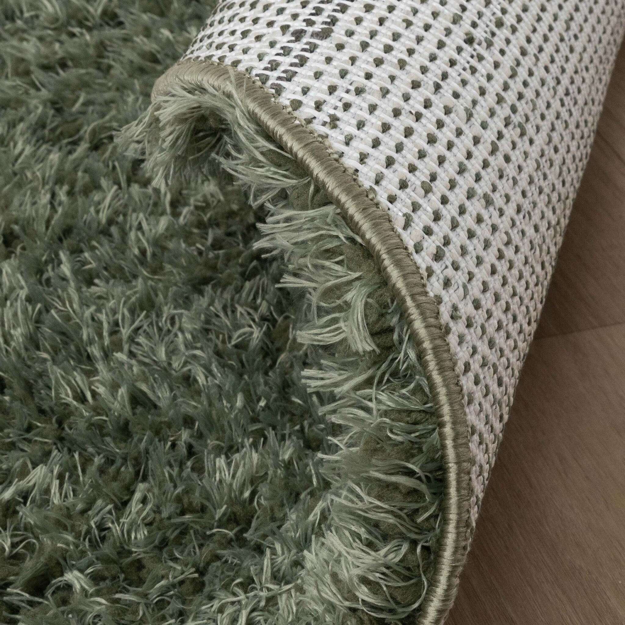 Round Shaggy Rug - Blaze Green
