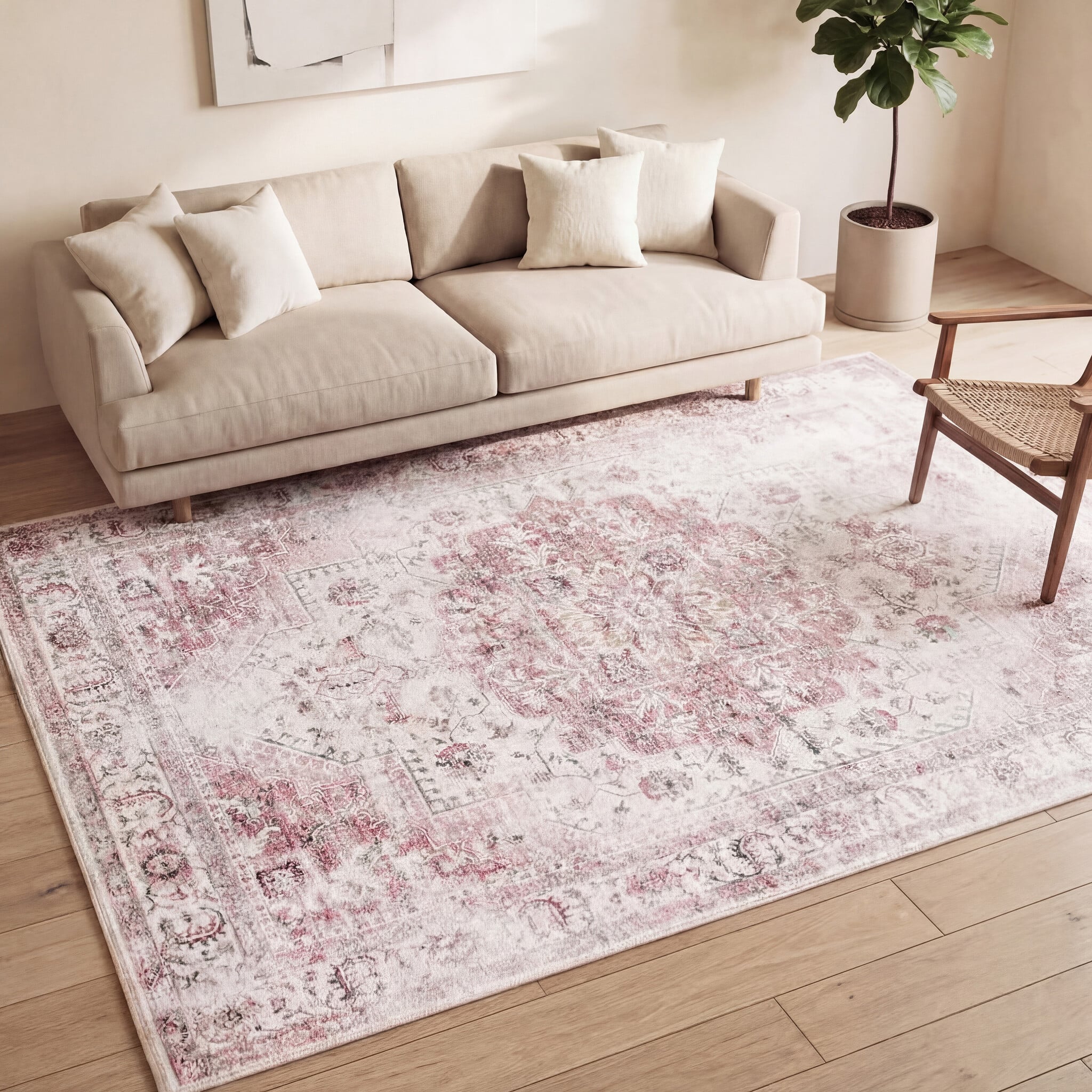 Vintage Rug - Lago Red/Pink