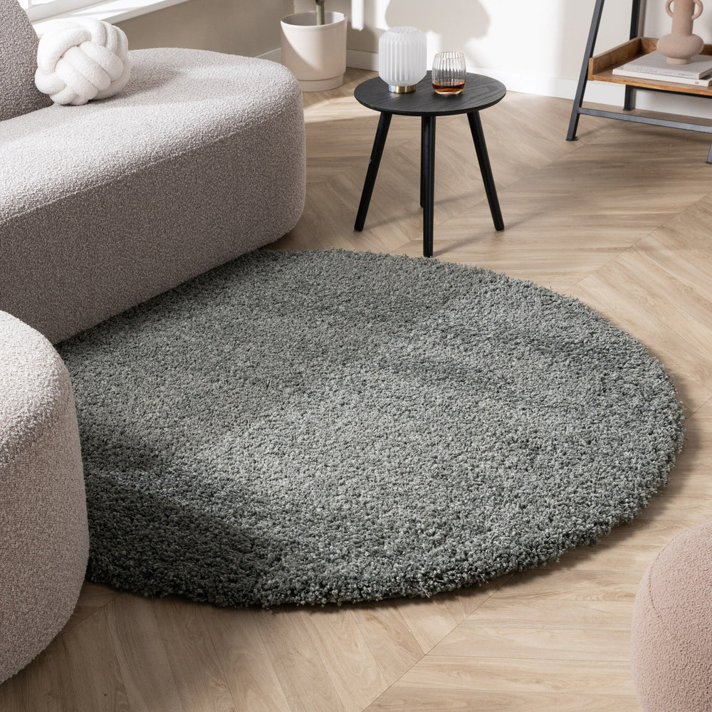 Round shaggy rug - Yves Green