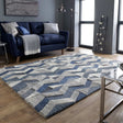 Graphic floor rug - Mado Asher Grey/Blue