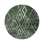 Berber rug round - Blend Diamond Green