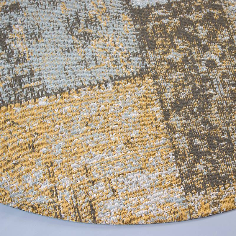 Round Patchwork Rug - Dreams Ochre Yellow