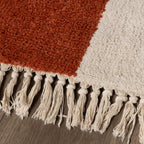 Checkerboard Rug - Blox Fringe Terracotta