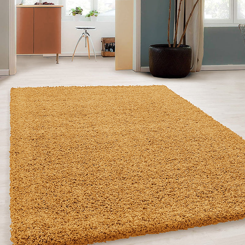 High Pile Rug - Solid Yellow