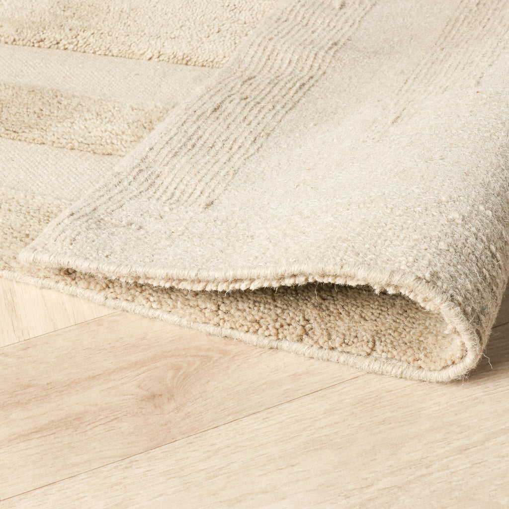 Wool Rug – Judith Border Greige
