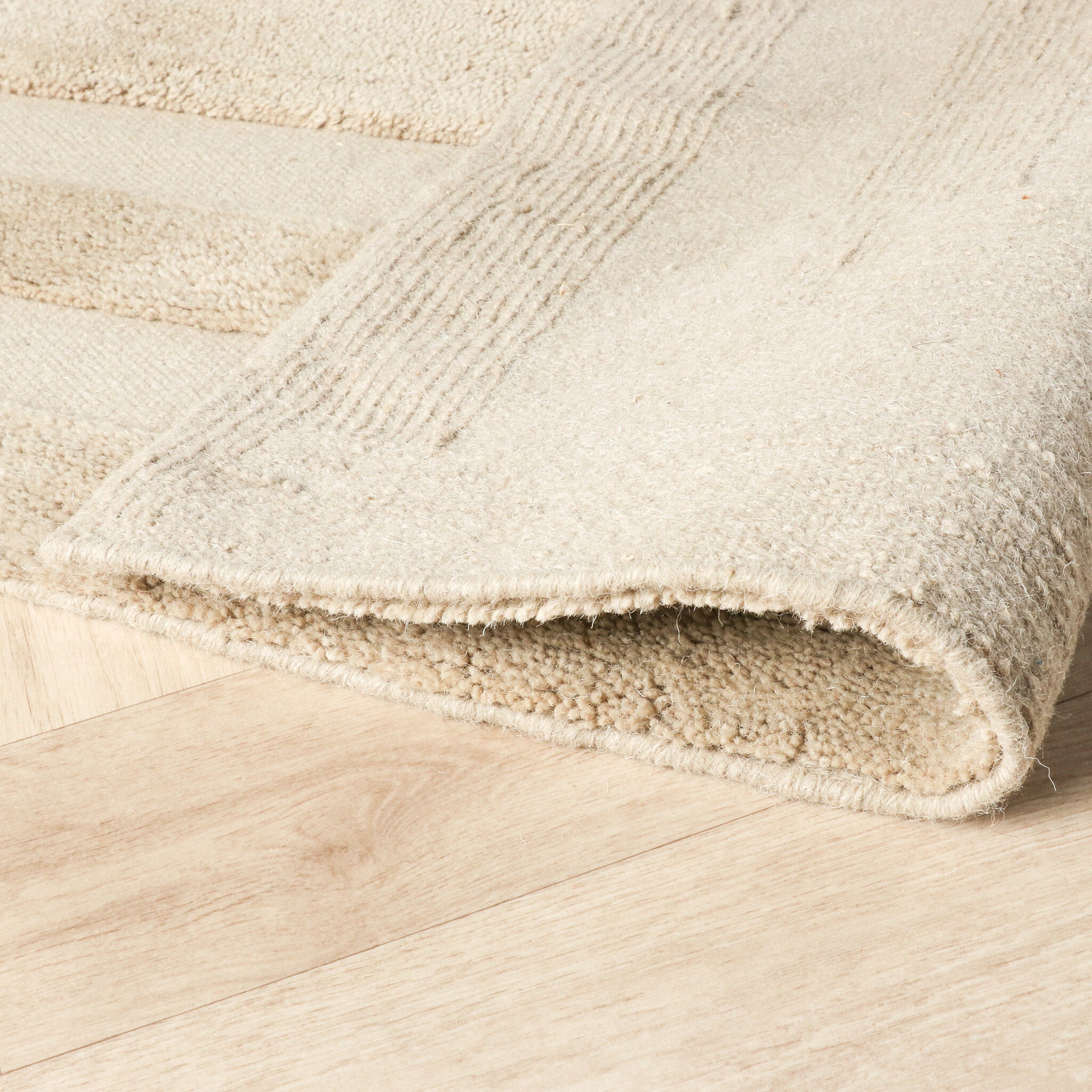 Wool Rug – Judith Border Greige