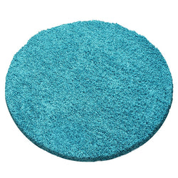 Round high-pile floor rug - Sade Turquoise
