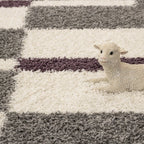 High-pile floor rug - Gala Purple