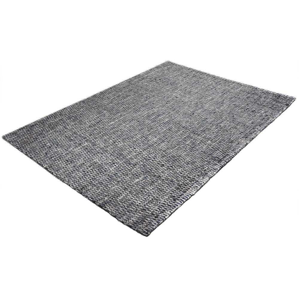 Flat woven floor rug - Henri Blue