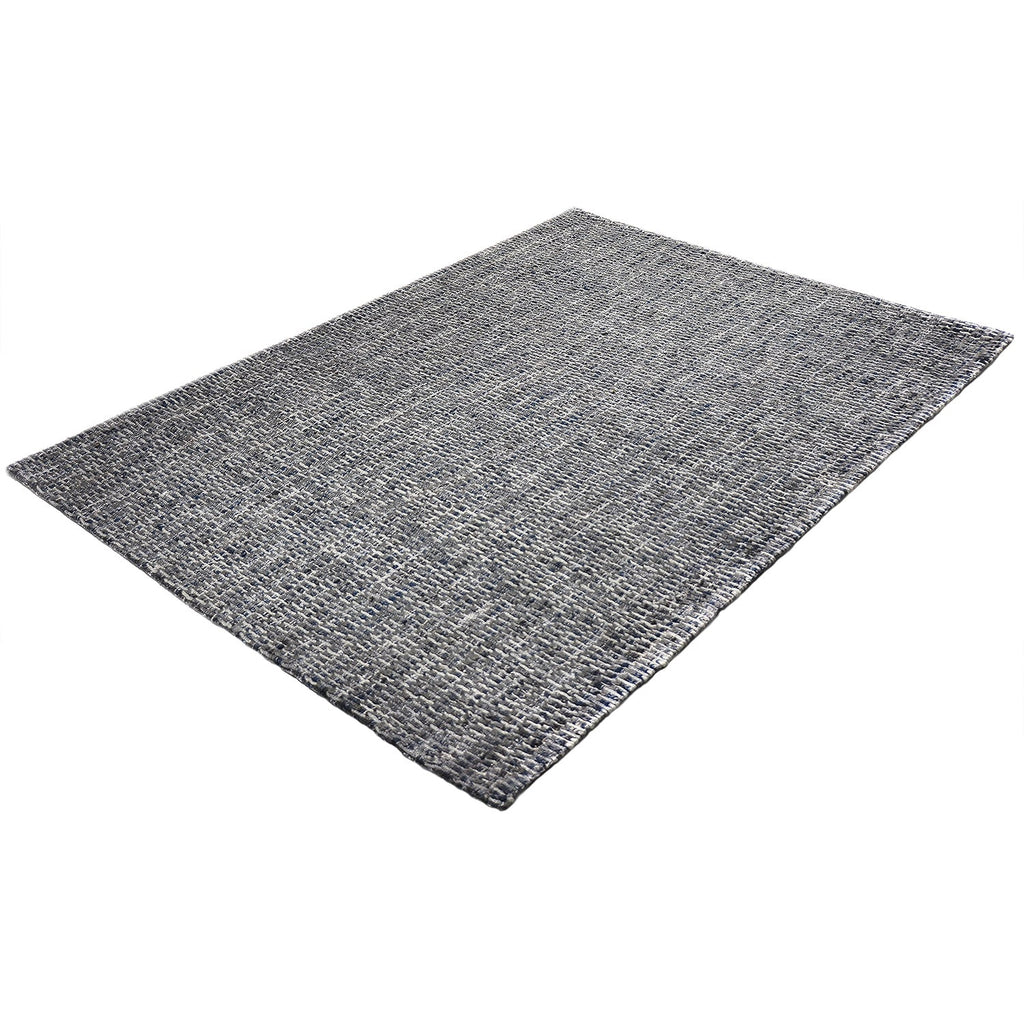 Flat woven floor rug - Henri Blue