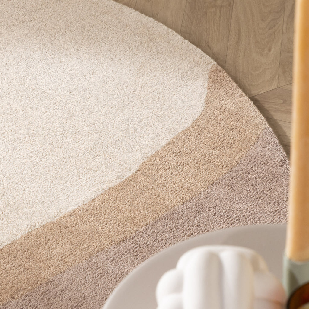 Round Wool Rug – Vienna Beige