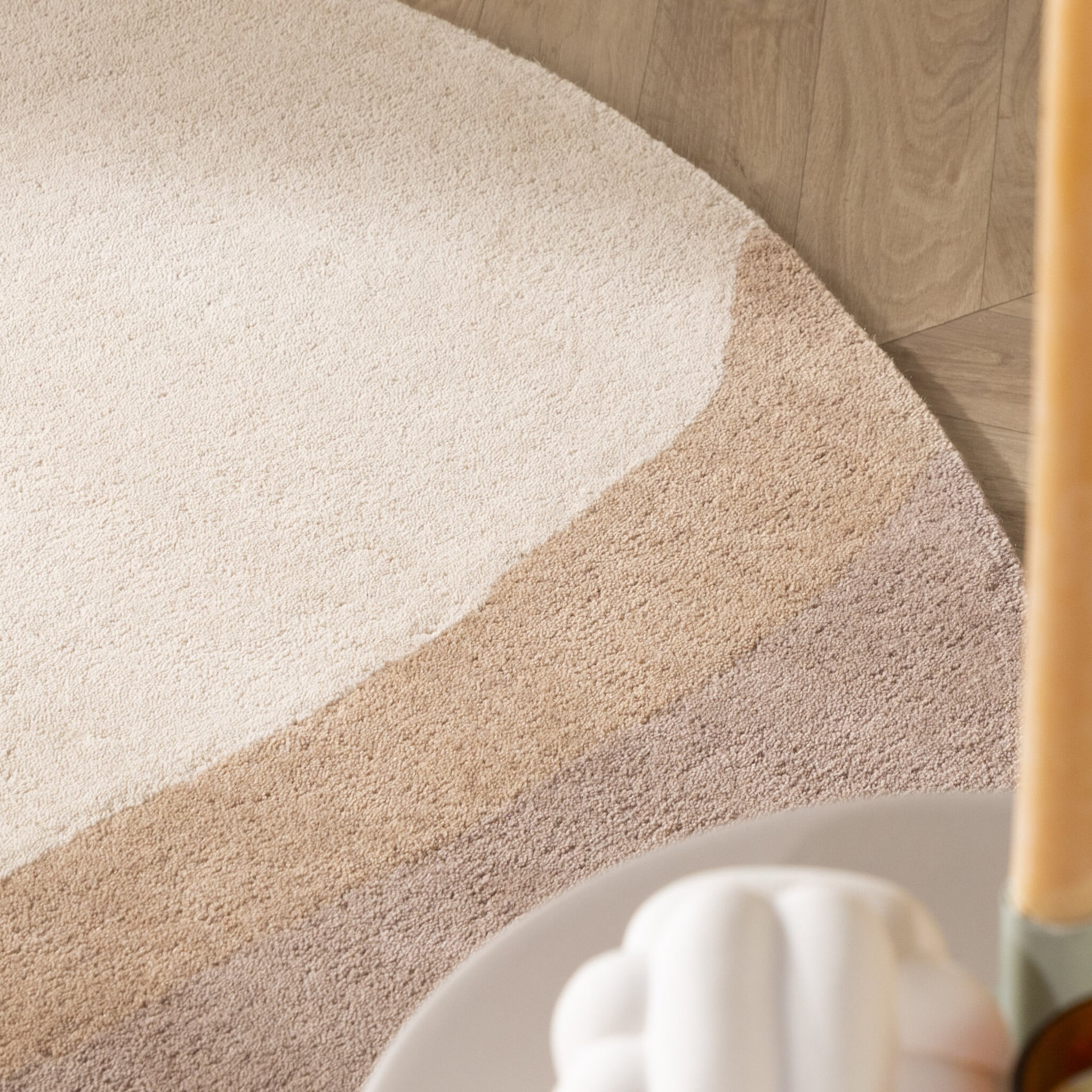 Round Wool Rug – Vienna Beige