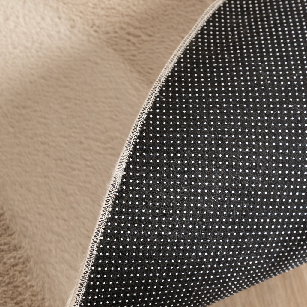 Round Low-Pile Rug – Cozy Beige