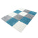 High Pile Floor Rug - Cube Turquoise