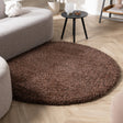 Round shaggy rug - Yves Brown