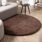 Round shaggy rug - Yves Brown
