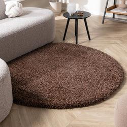 Round shaggy rug - Yves Brown