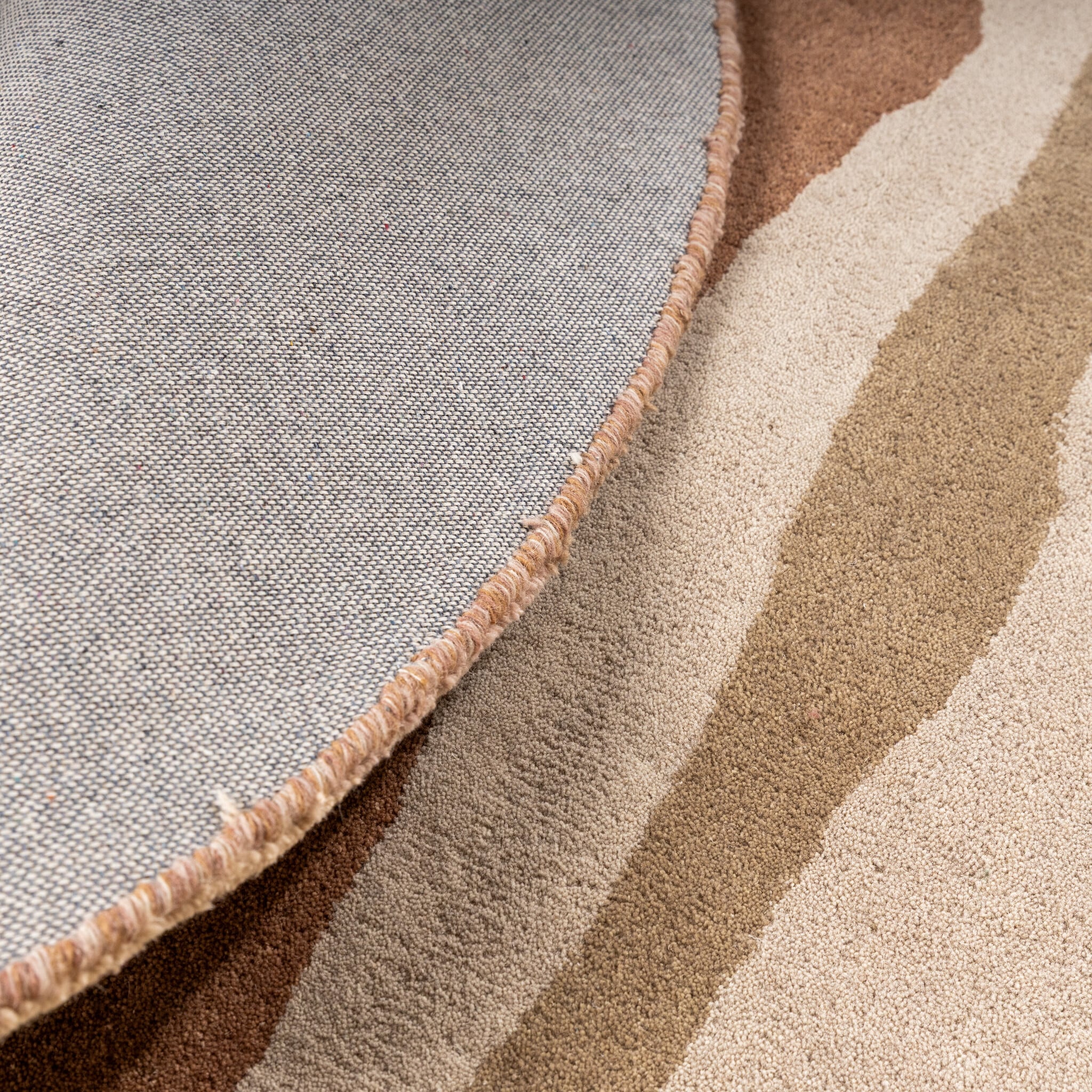 Round Wool Rug – Liora Beige