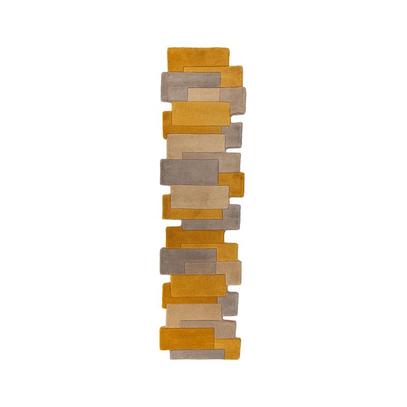 Abstract runner - Stracto Collage Ochre Yellow