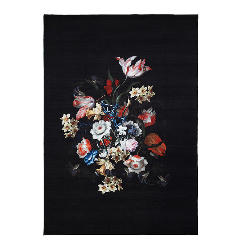 Floral Rug - Florine Black/Blue