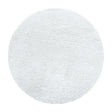 Round high-pile floor rug - Blushy White