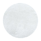 Round high-pile floor rug - Blushy White