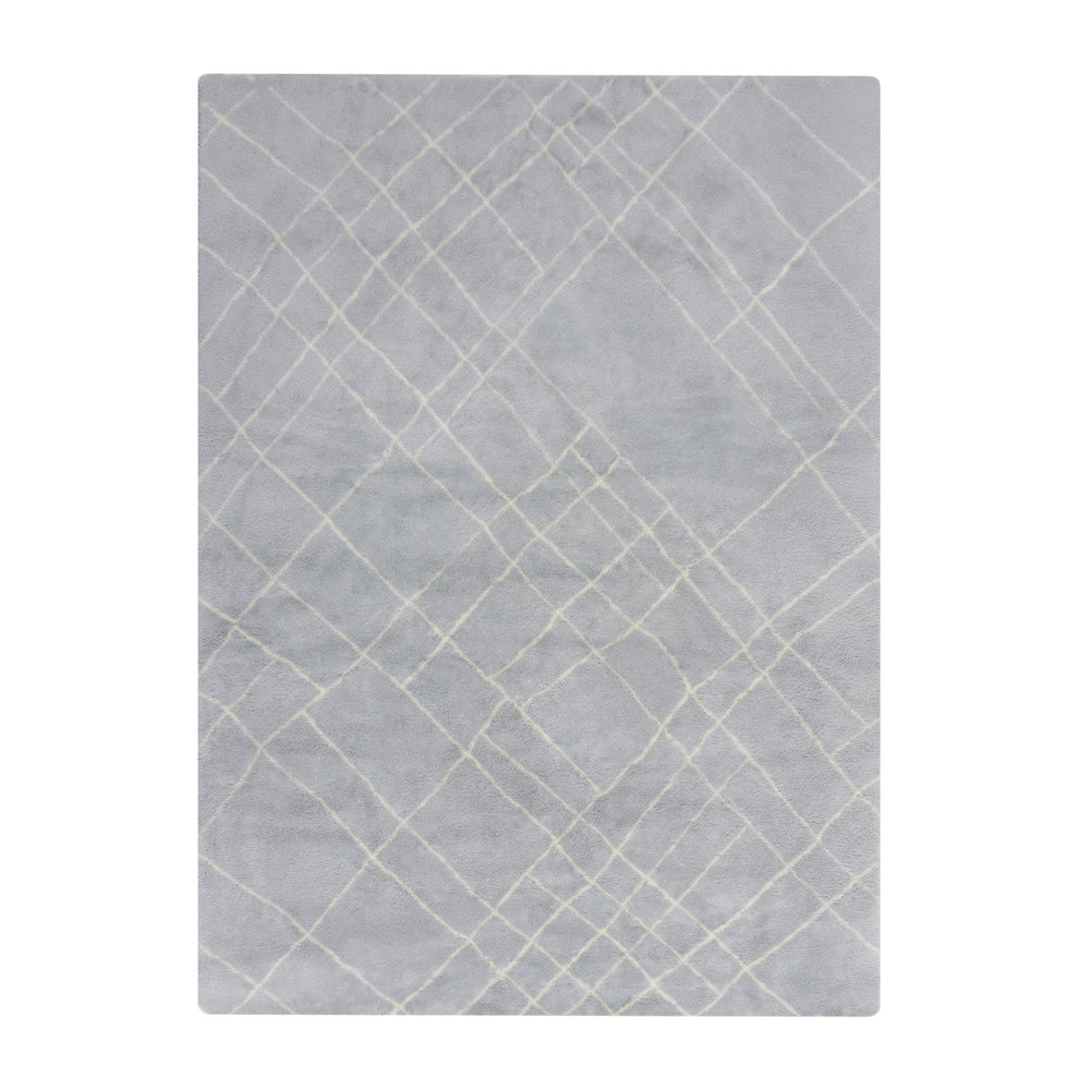 Washable Berber Floor Rug - Furo Alisha Grey/White